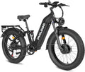5000w Dual Motor E-Bike 60V Electric Bike for Adults,45 MiIe P-Hour Full Suspension Hydraulic Disc Brakes EBike,26/24x4 Fat Tires Mountain Bikes for All Terrain Snow/Sand