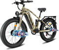 5000w Dual Motor Electric Bicycles, 60V Battery E-Bike with 45 MiIe P-Hour Electric Bike for Adults, 26 Fat Tire Hunting Ebike for All Terrain, Full Suspension Electric Ebike