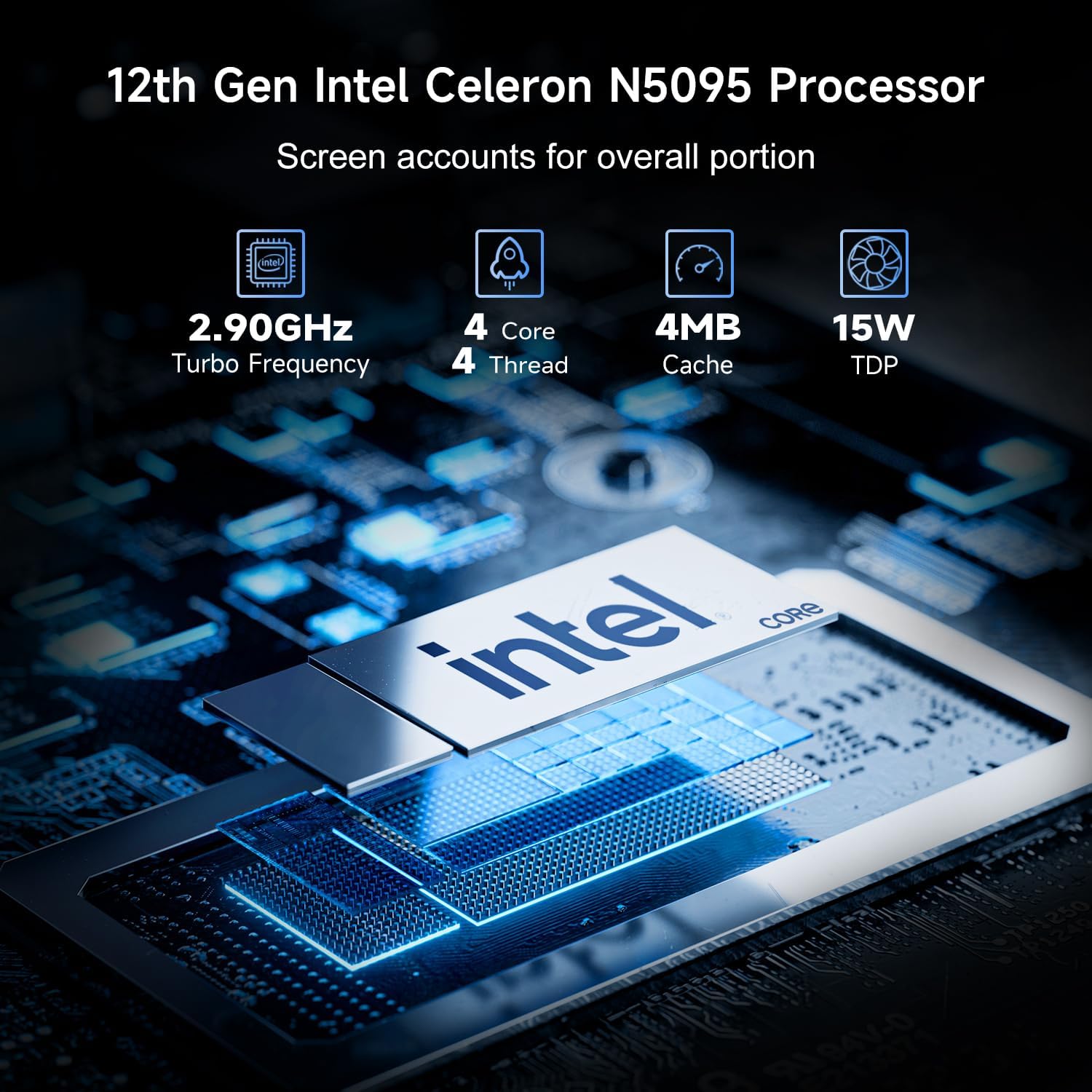 BLUEING 15.6' Laptop Computer, 16GB RAM 512GB SSD (Up to 2TB), N5095 Processor (4-Core, Up to 2.9 GHz), Win11 Pro, 1080P FHD Display, Fingerprint, Backlit KB, Wi-Fi 5, BT5.0, HDMI, Type-C, Laptops