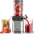 Anybear Cold Press Juicer 200W Masticating Slow Juicer 4.3' Large Feed Chute Fit Whole Fruits Vegetables | Upgraded Auger | Tritan Material | BPA Free | Juice Recipes (Argent Gray)