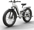 PUCKIPUPPY Electric Bike for Adults 960W, 48V 20AH Battery Adult Electric Bicycles, 26' Fat Tire Full Suspension Step-Thru Ebike, 28MPH Mountain Ebike, 7 Speed, 80Miles Range