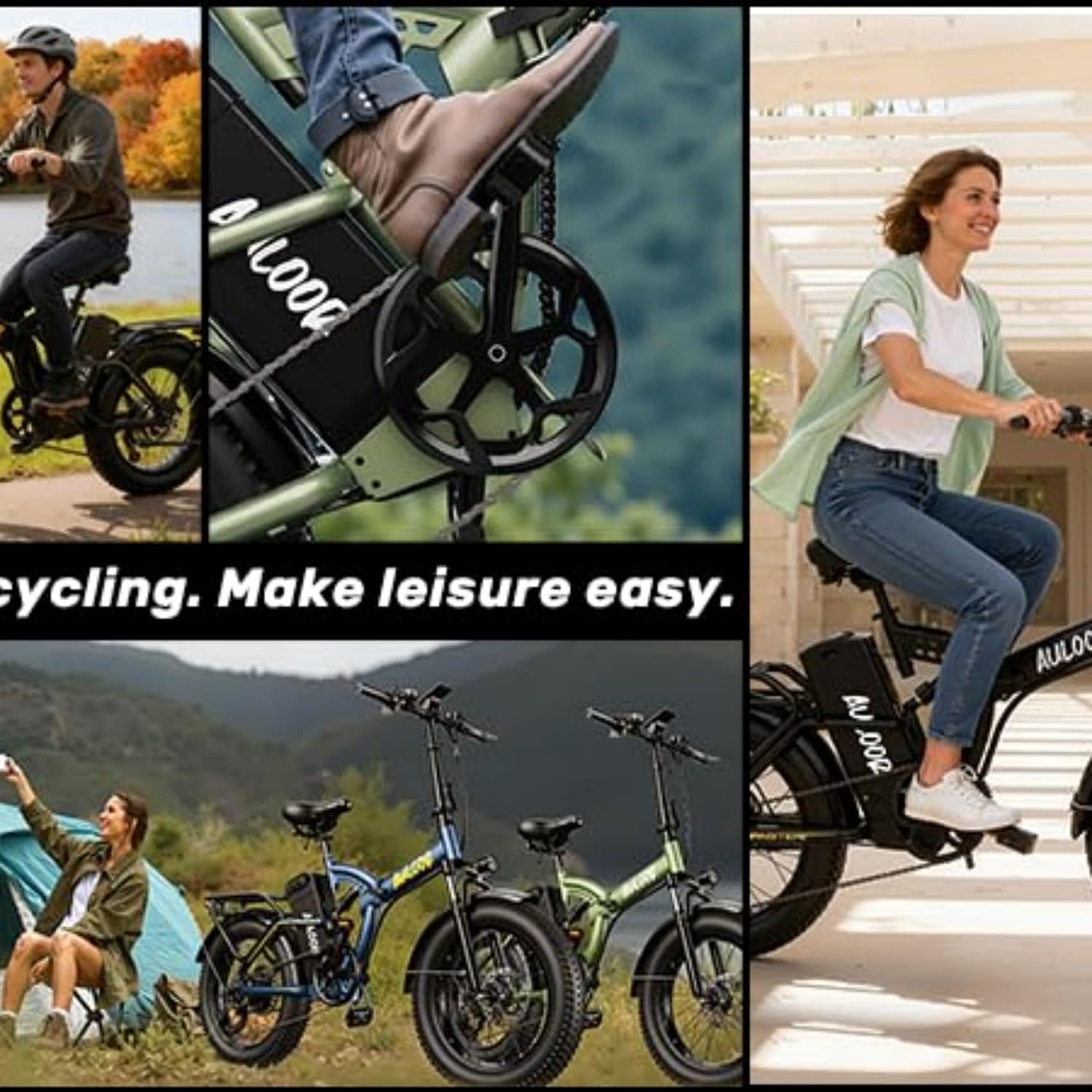 Folding Electric Bike for Adults and Seniors, 1000W Motor 48V 20AH Battery 30MPH 80 Miles, 20' Fat Tire All Terrain Ebike, 7-Speed Commuter E Bike, Step-Thru Electric Bicycle for Women and Teens