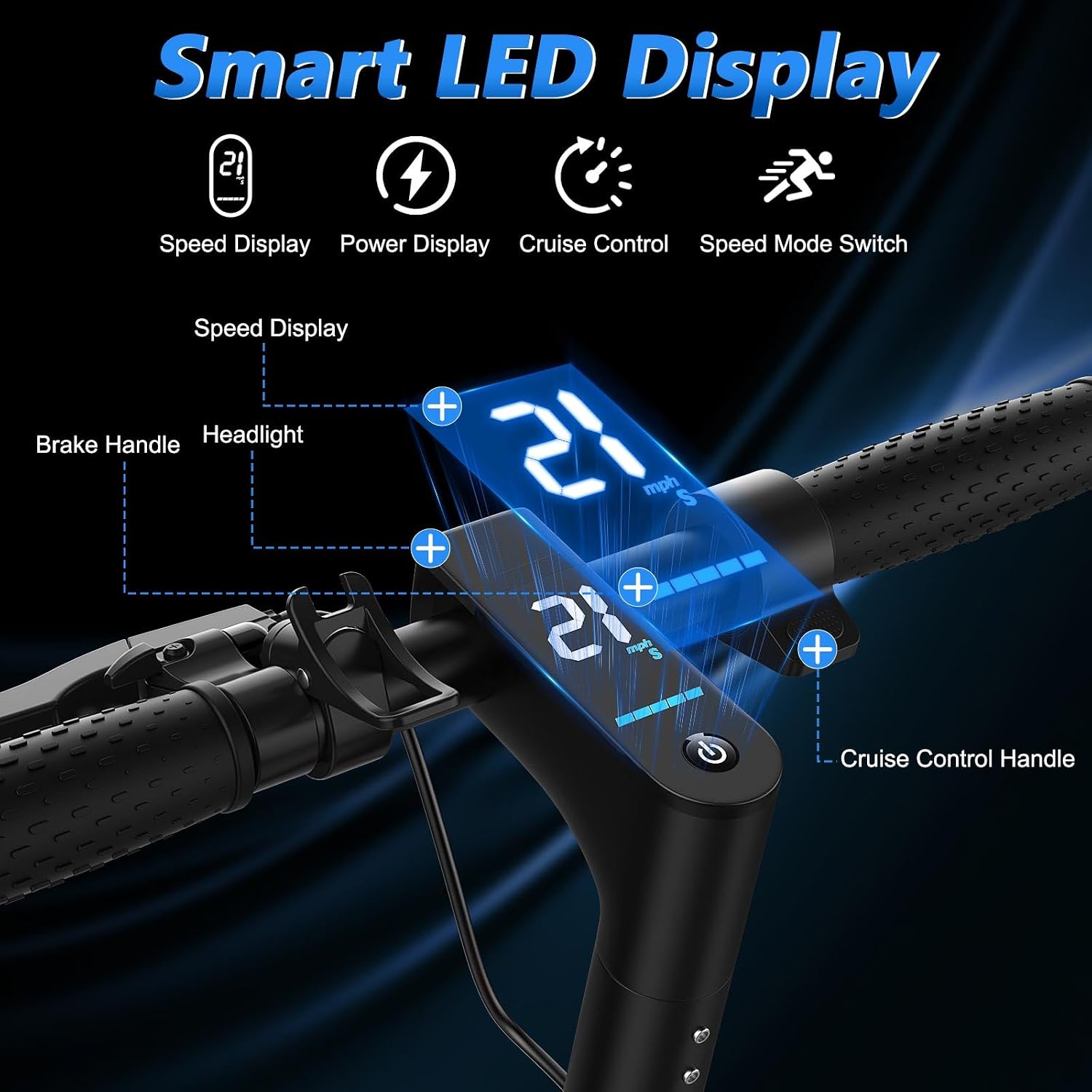 Maxshot Electric Scooter, 8.5' /10' /14' Tire, 16/19/22 Mph Top Speed, 12/16/21/27/28/49/50 Miles Long Range, Folding Escooter for Adults and Kids with Seat Bag, Dual Braking, Dual Suspension, App