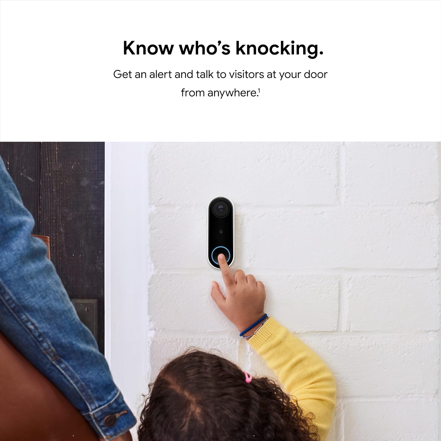 Google Nest Doorbell (Wired) - Formerly Nest Hello - Video Doorbell with 24/7 Streaming - Smart Doorbell Camera for Home with HDR Video, HD Talk and Listen, Night Vision, and Person Alerts