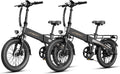 Jasion EB6 Foldable Electric Bike for Adults,【1200W Peak Motor, 25 MPH, 50 Miles Range】 20' Fat Tire Ebike with 48V Built-in Battery, Lightweight Aluminum Frame E Bike for Commuting, Off-Road, Travel