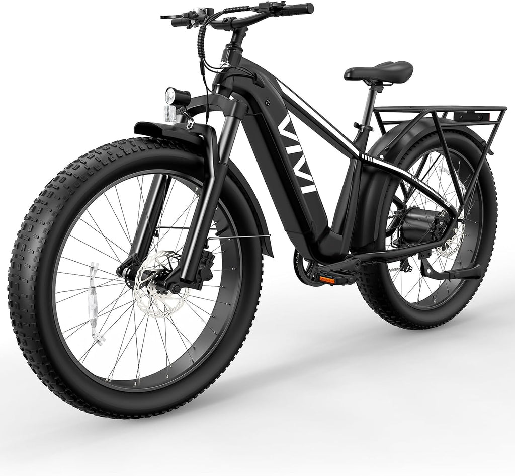 Vivi ACE01 Electric Bike for Adults,26' x 4.0 Fat Tire Ebike,750W Peak Motor Torque Sensor Electric Mountain Bike,20MPH Electric Bicycle with 48V 15AH Battery,Hydraulic Brake,SGS Certified to UL2849