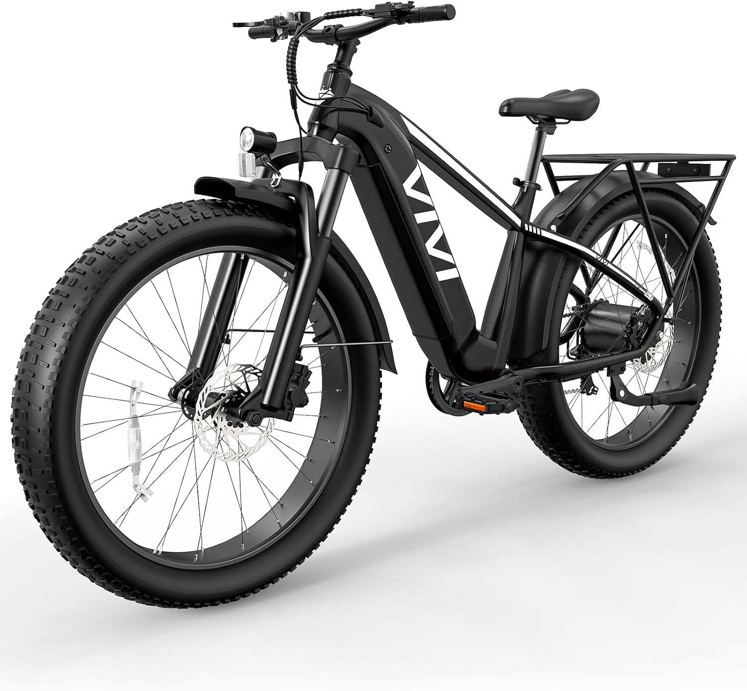 Vivi ACE01 Electric Bike for Adults,26' x 4.0 Fat Tire Ebike,750W Peak Motor Torque Sensor Electric Mountain Bike,20MPH Electric Bicycle with 48V 15AH Battery,Hydraulic Brake,SGS Certified to UL2849