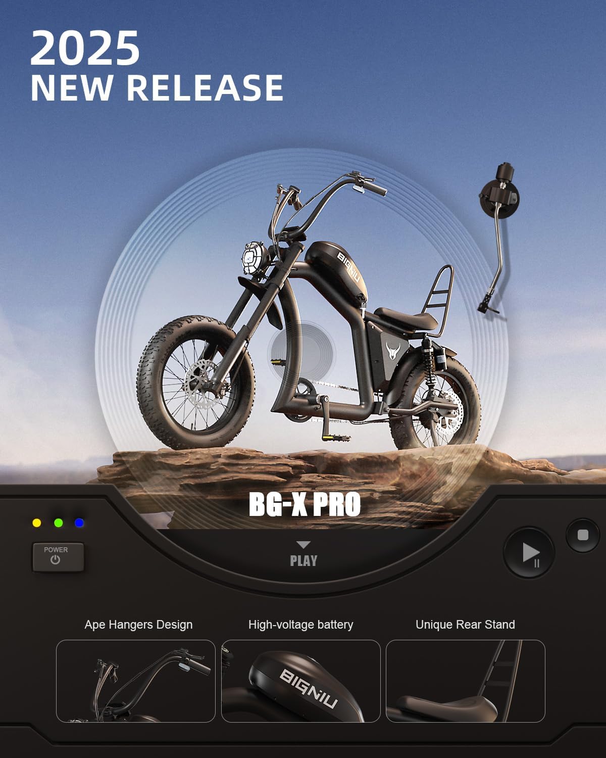 BIGNIU Electric Bike for Adult, Ebike with 1500W Brushless Motor 52V/29.4Ah Range Up to 38 Miles Electric Bike E Bike BG-X PRO Front/Rear Turn Signals Dual Suspension