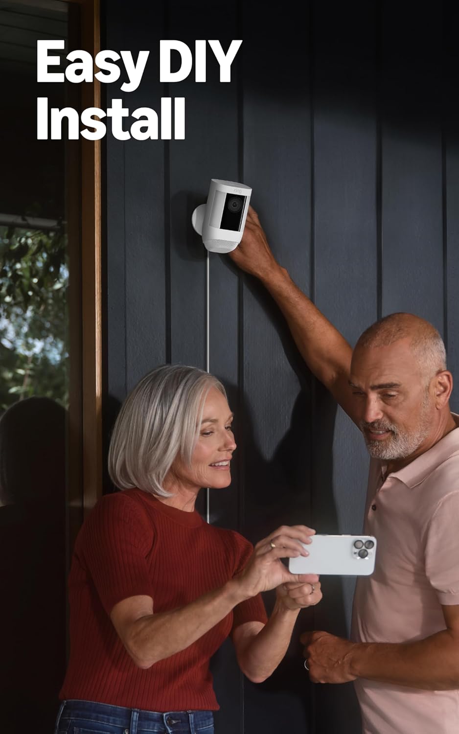 Ring Spotlight Cam Pro, Battery, Home or business security, Retinal 2K Video, Color Night Vision and Two-Way Talk with Audio+, Black