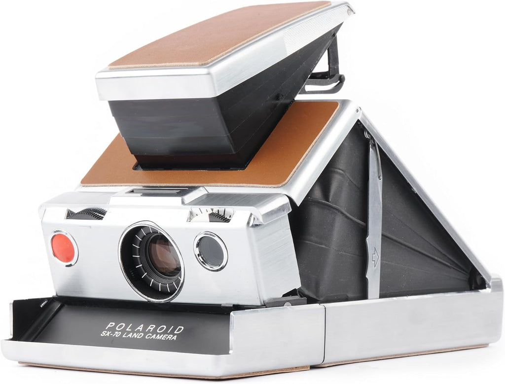 Polaroid SX-70 Land Camera Model 1 – Refurbished Silver & Black Folding SLR | Vintage Instant Camera for SX-70 Film (Renewed)
