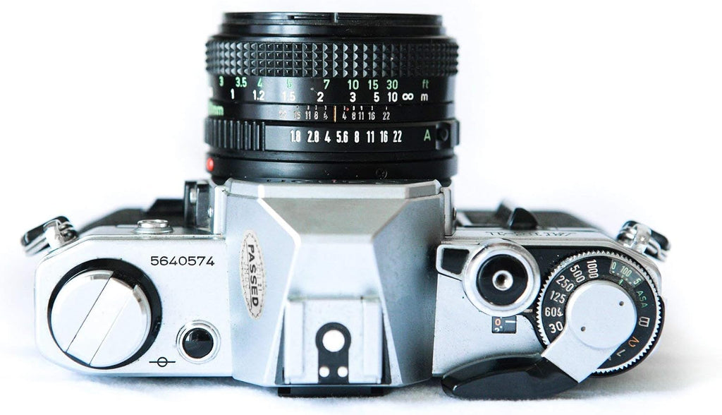 Vintage Canon AE-1 35mm SLR Camera with 50mm 1:1.8 Lens (Renewed)