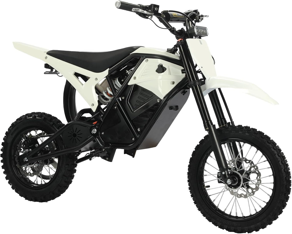 RM7 Electric Dirt Bike for Adults & Teens, 2200W Peak Ebike, 48V 22.5Ah, 37 MPH, 45 Miles, 14'/12' Tire Off-Road Electric Motorcycle, Dual Hydraulic Brakes, Fit Age 13+