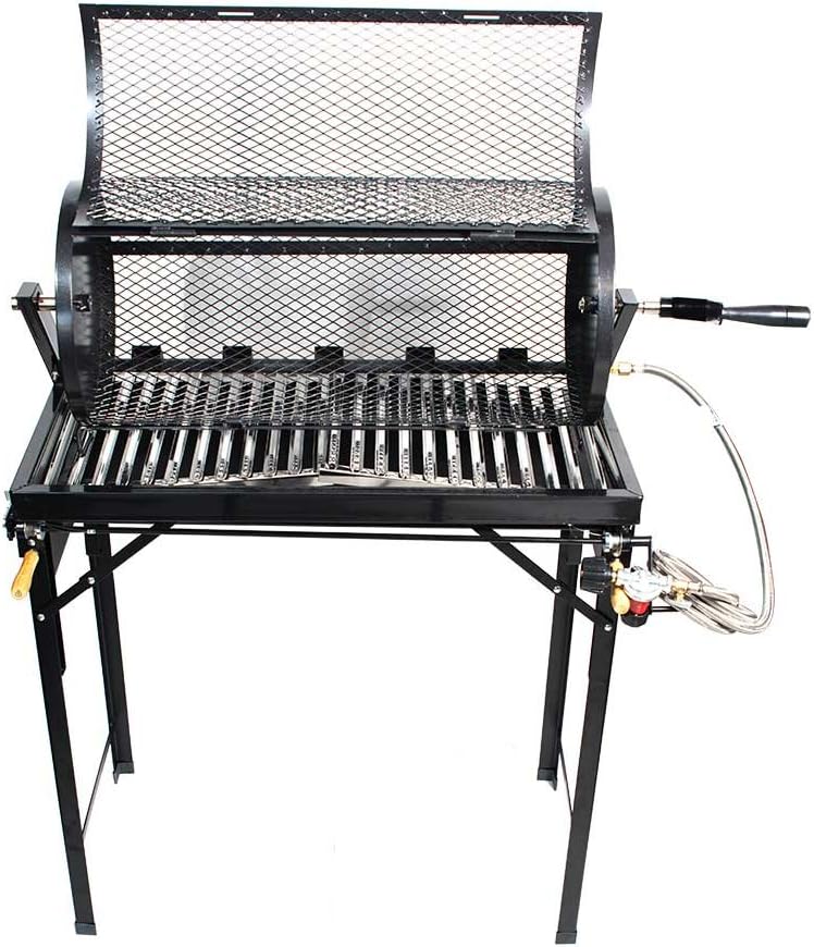 Santa Barbara Chili Roaster CR-BARBACOA 5 Burner Hatch Rotating Chili Roaster With Portable BBQ Stand & Regulator