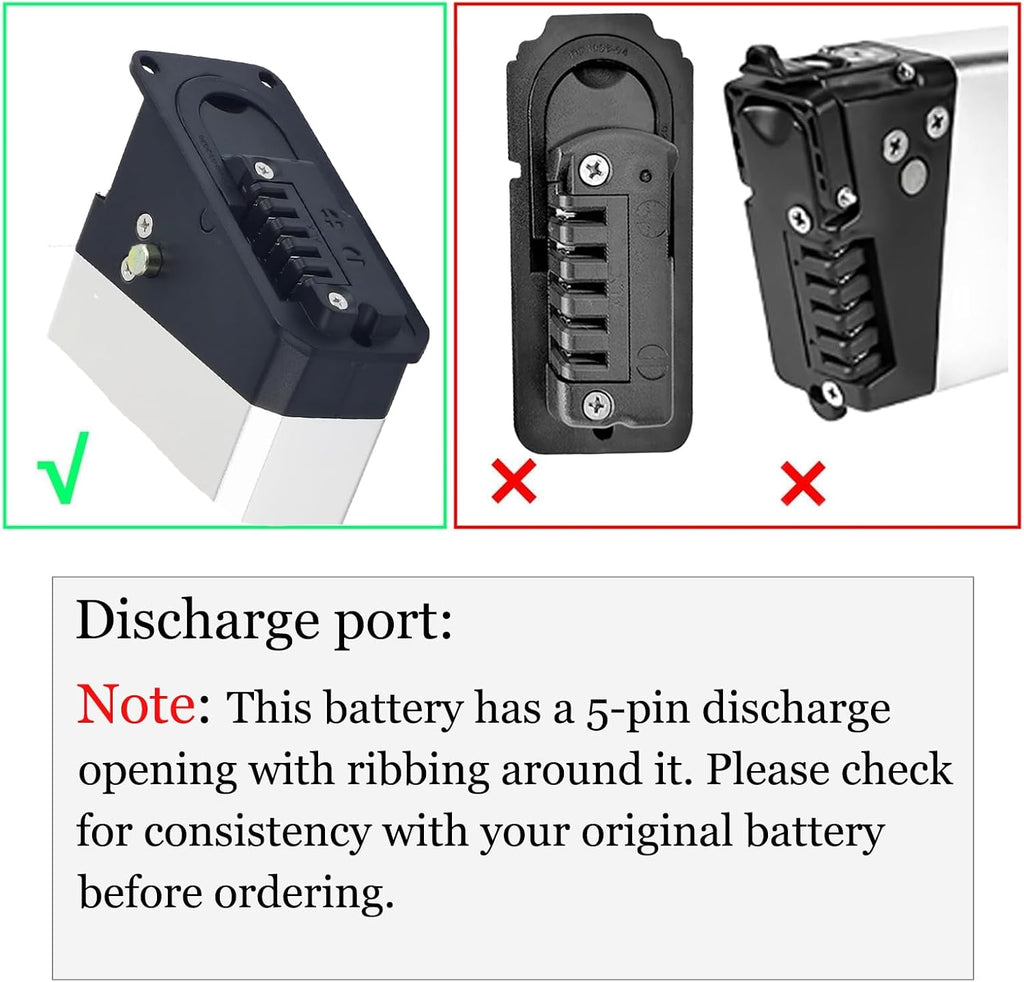 Ebike Battery Silver Fish 48V 13Ah/15Ah/, Electric Bike, Electric Bicycle Lithium-Ion Battery, for NARRAK APYEAR EBKAROCY Ebike with Charger, for 250W 350W 500W 750W 1000W Motor (48 V 13Ah)