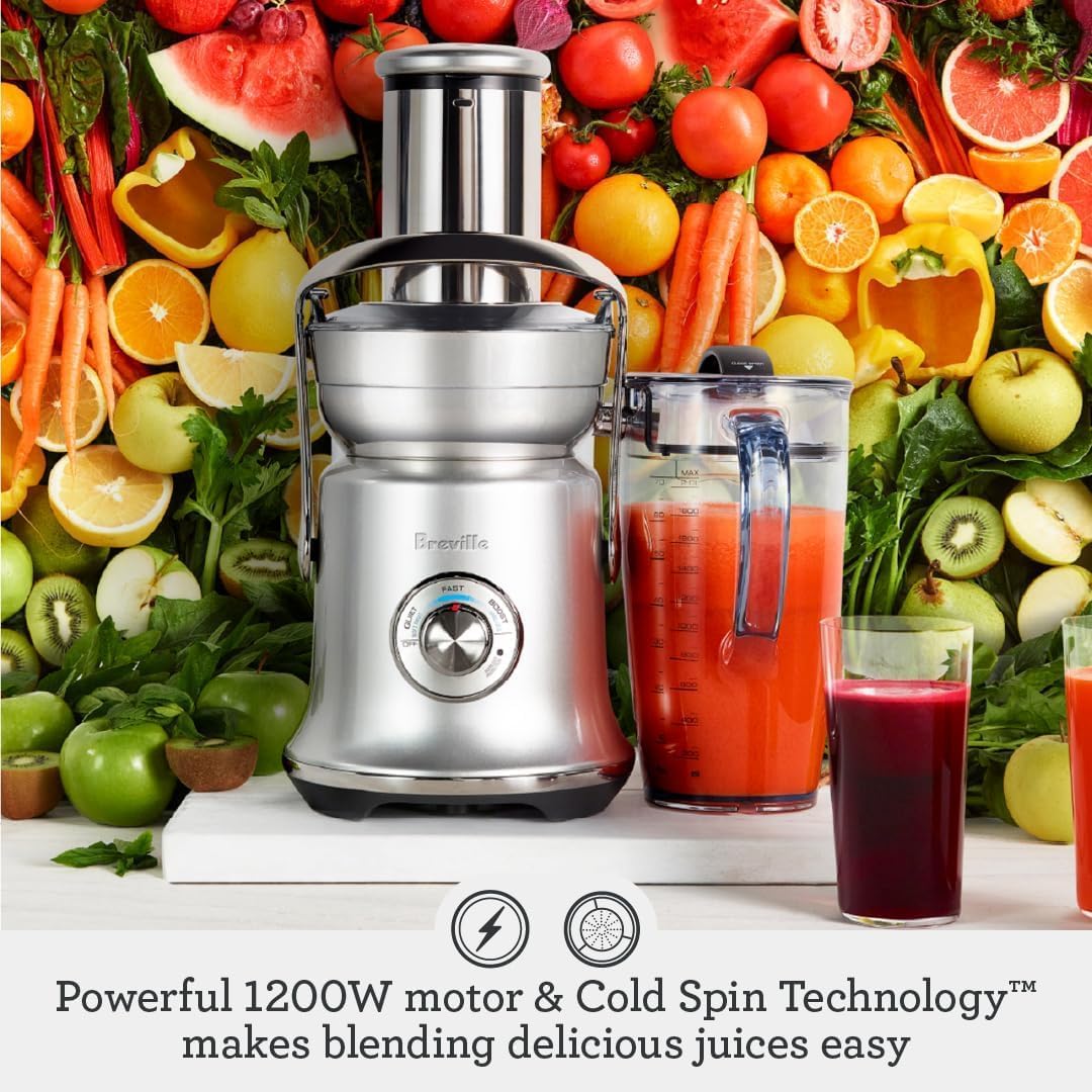 Breville BJE830NRE Juice Fountain Cold XL, 70 fl oz, Metallics, Noir