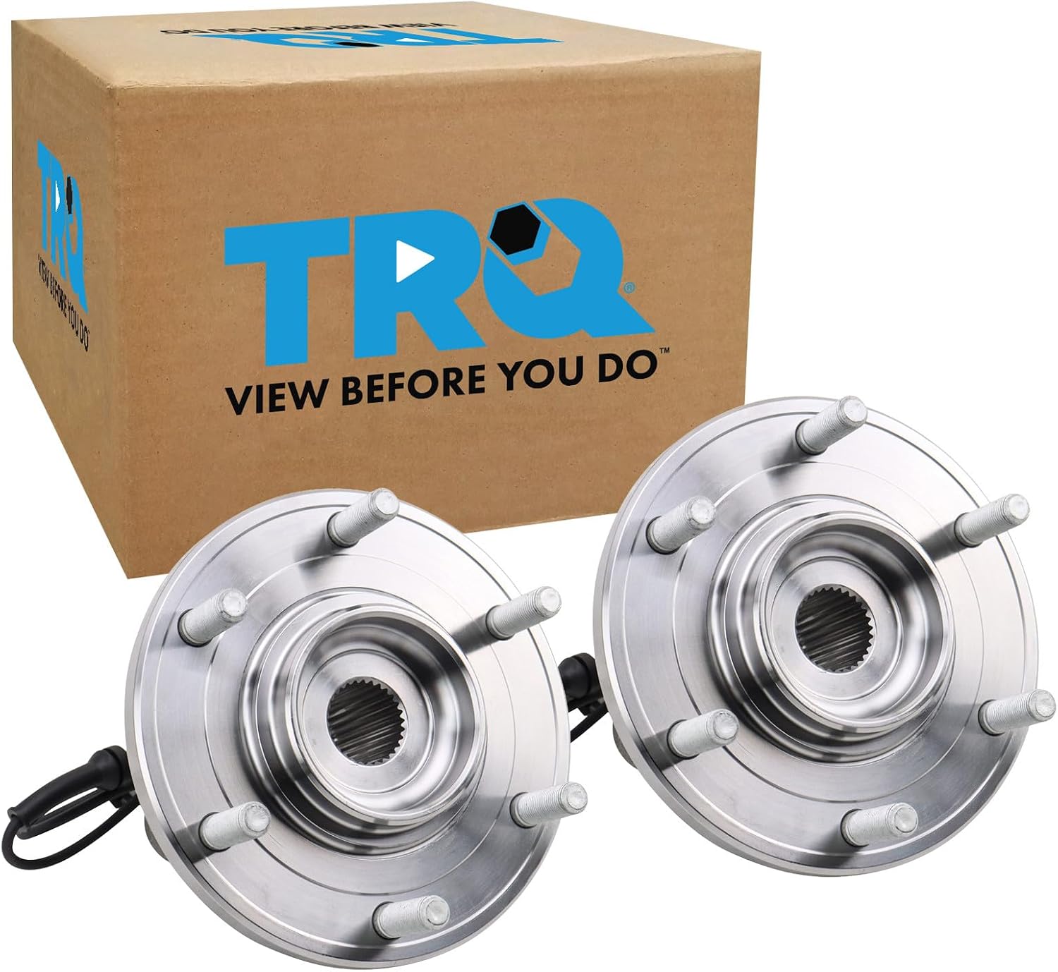 TRQ Front Left and Right Wheel Bearing and Hub Assembly Set 2 Piece Compatible with 08-10 Infiniti QX56 08-11 Nissan Armada 08-11 Titan 2012 Armada to 11-30-11 2012 Titan to 12-31-11