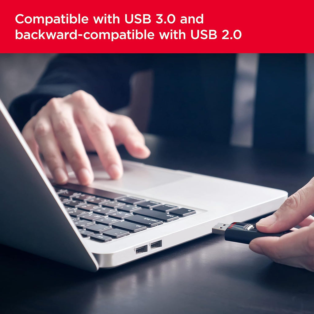 SANDISK 128GB 5-Pack Ultra USB 3.0 Flash Drive (5x128GB) - SDCZ48-128G-B5CT, Black