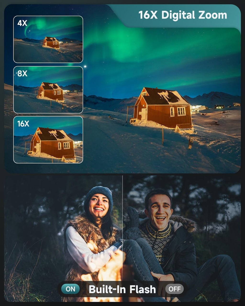 8K Digital Cameras for Photography, Autofocus 88MP WiFi Vlogging Camera for YouTube with Selfie Lens, Professional Video Camera with Flash, Touch Screen, Lens Hood, 64GB Card, 2 Batteries