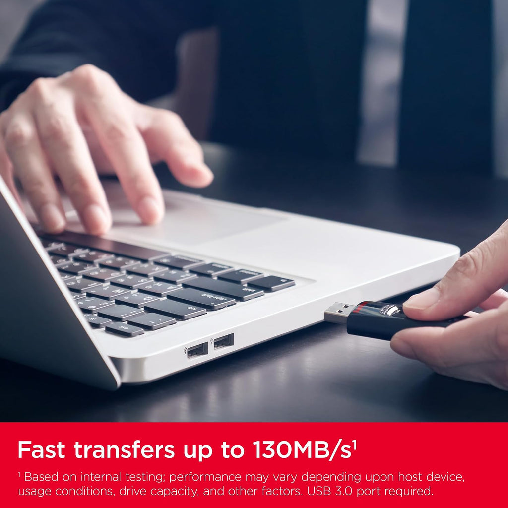 SANDISK 1TB Ultra USB 3.0 Flash Drive - Up to 130MB/s Read speeds - Black - SDCZ48-1T00-G46
