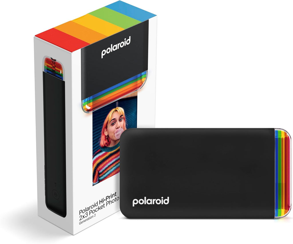 Polaroid Hi-Print - 2nd Generation Bluetooth Connected 2x3 Pocket Photo Dye-Sub Printer - Black Printer Only (9129)
