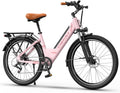 1000 Peak Electric Bike for Adults,up 80 Miles Removable Battery Ebike, 26' Electric E Bike with 7-Speed,Adult Electric Bicycles for Commute Beach Snow White Womens All Terrain