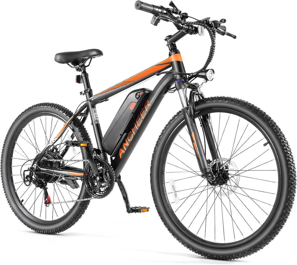 ANCHEER 26' Electric Bike for Adults, [Peak 749W Motor] Electric Mountain Bike, 19.8MPH Commuter Ebike, 50 Miles Adults Electric Bicycle with 48V/374Wh Battery, LCD Display, 21 Speed, Front Suspension