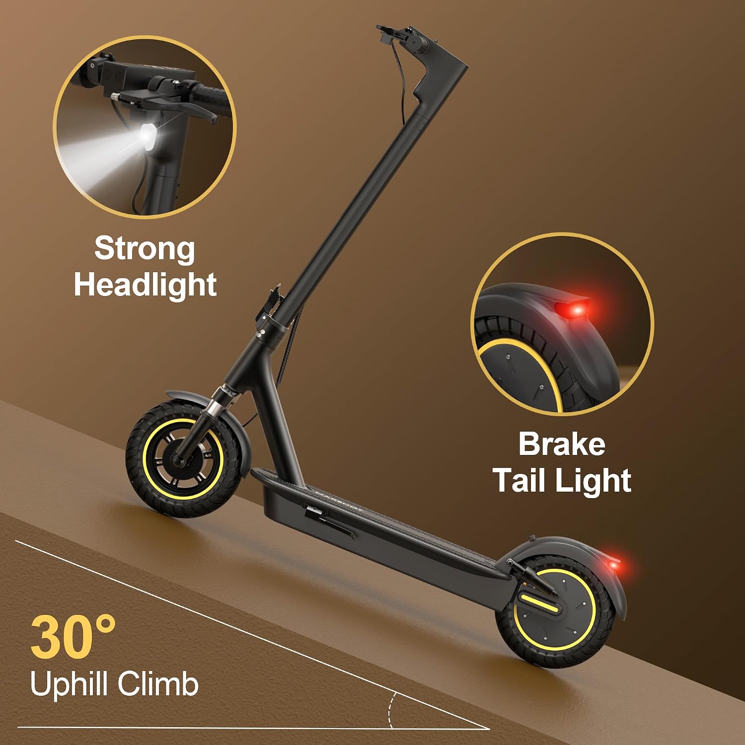 MAXSHOT Electric Scooter for Adults, 8.5/10/14' Tires, 19/22Mph, 350W/500W Motor, 21-28 Miles Range, Folding E-Scooter with Dual Suspension,APP Contro