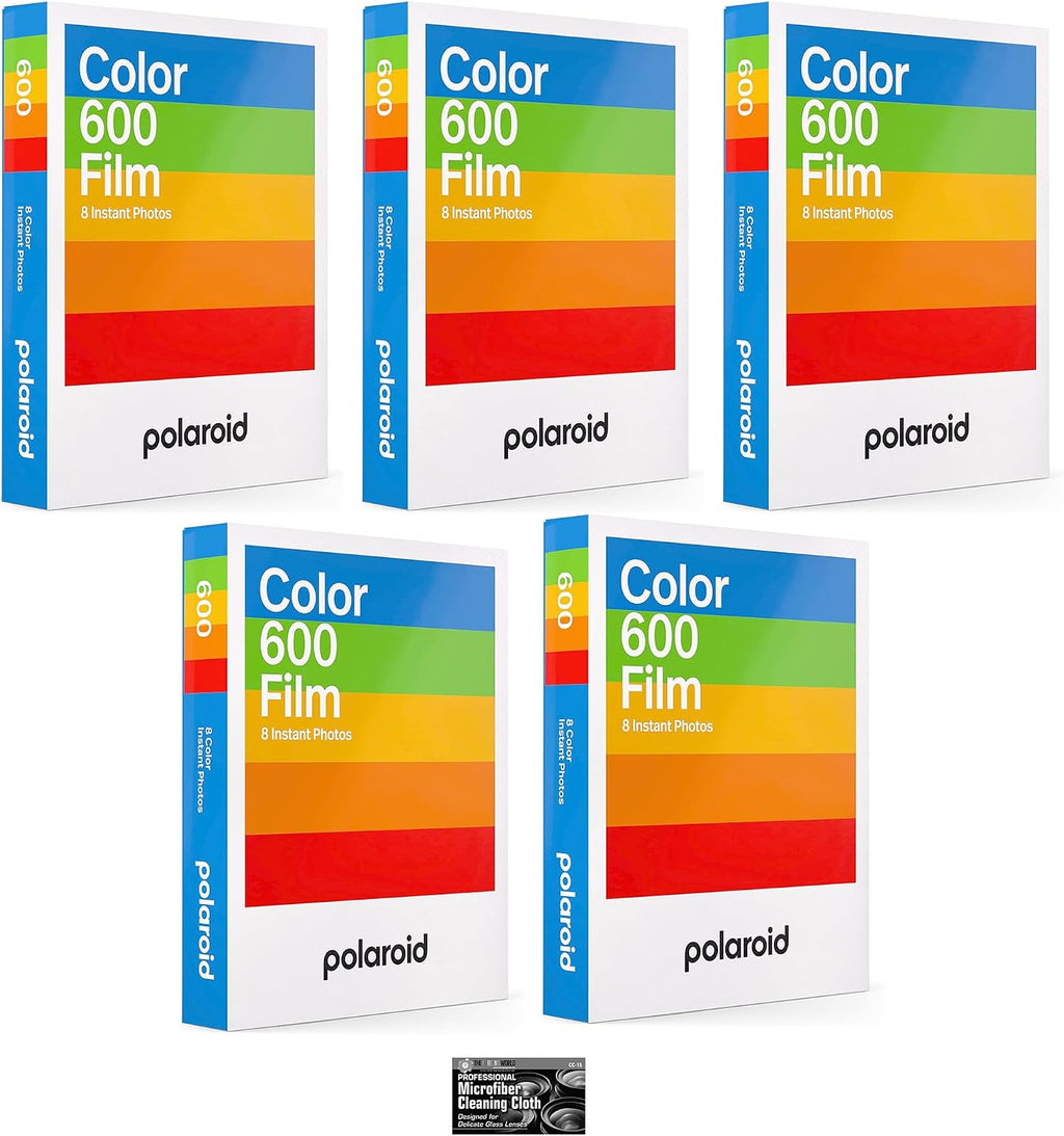 Polaroid Instant Color Film for Polaroid 600 and Polaroid Now, Lab, and OneStep Cameras - 5 Pack