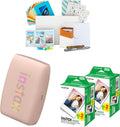 Fujifilm Instax Mini Link 3 Compact Smartphone Printer with Instax AiR Studio App (Rose Pink) Bundle with Focus Camera Polaroid Film Kit and Fujifilm Instax Mini Twin Film Pack (2-Pack) (4 Items)