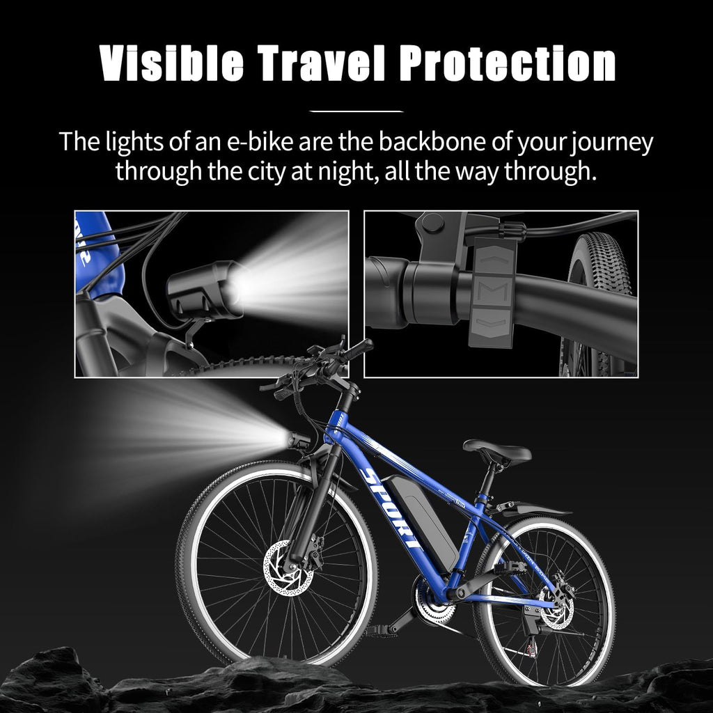Electric Bike for Adults, 26'' 1500W Peak Ebike, Up to 65 Miles 28MPH Electric Mountain Bike with 48V 10Ah Removable Battery, Adjustable Seat,Cruise Control, Full Suspension,7-Speed UL Certified