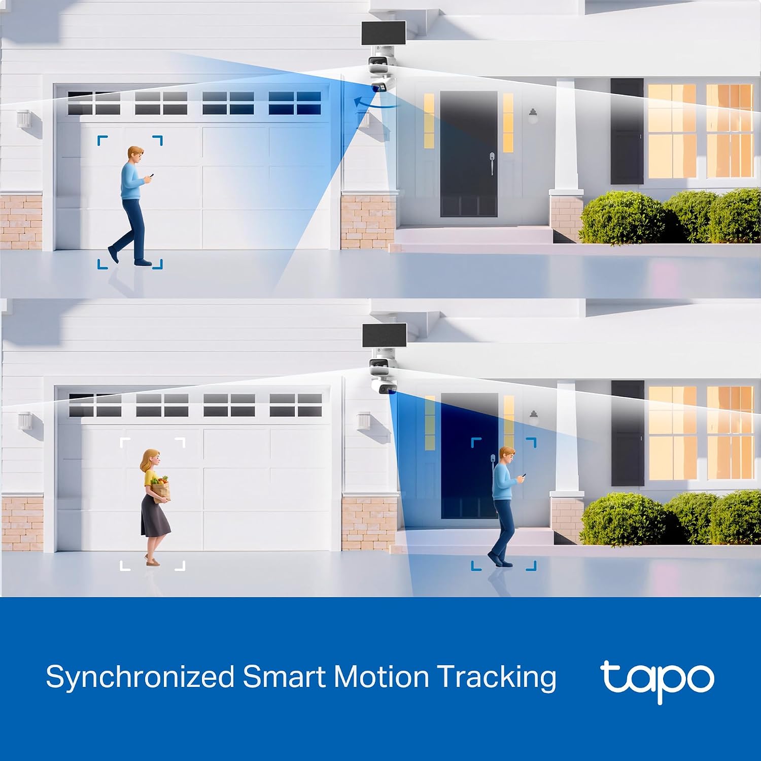 Tapo 2K Dual Lens Pan/Tilt Security Battery Camera Wireless w/Solar Panel, 165° Wide-Angle + 6mm Telephoto, Free Person/Vehicle Detection, 360° Pan, SD/Cloud Storage, Works w/Alexa & Google, C645D KIT