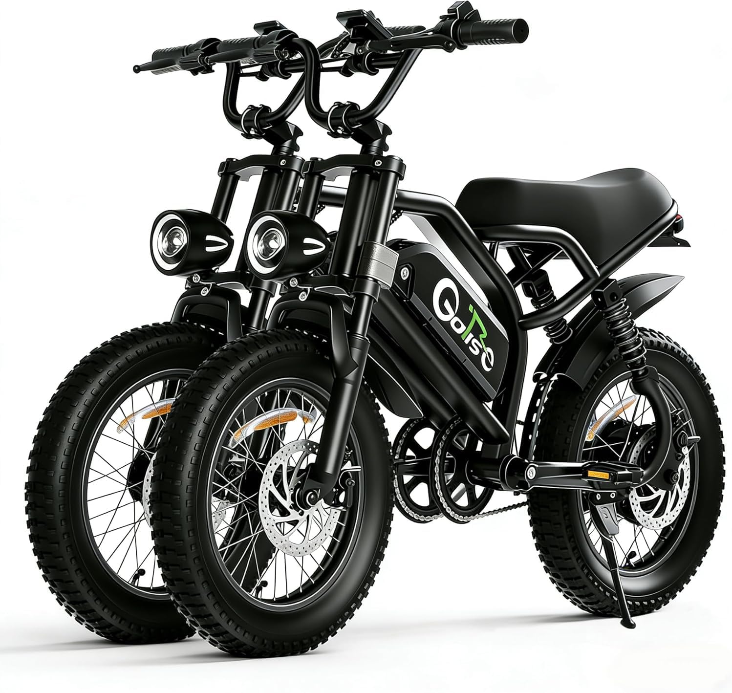 ADISTAR 16' Electric Bike for Adults/Teens, Peak 1500W & 65 Miles Long Range, 48V 15.6Ah Battery, Up to 28Mph, Full Suspension Fat Tire All-Terrain EBike on Mountains,Snow,Sand,Black