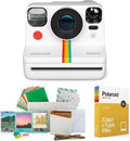 Polaroid Now 2nd Generation I-Type Instant Film Camera (White), Shoot and Print Bundle with Magnetic/Hanging Photo Frames and Color Instant Film (8 Exposures) (3 Items)