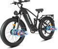 5000w Dual Motor Electric Bicycles, 60V Battery E-Bike with 45 MiIe P-Hour Electric Bike for Adults, 26 Fat Tire Hunting Ebike for All Terrain, Full Suspension Electric Ebike