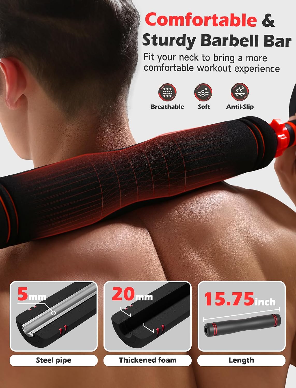 FITPLAM Adjustable dumbbell set,20/35/45/55/70/90lbs Free Weights set with upgraded nut, 5 in 1 Weight Set Used as Kettlebells, Barbell, Push up Stand, Fitness Exercise for Home Gym Suitable Men/Women