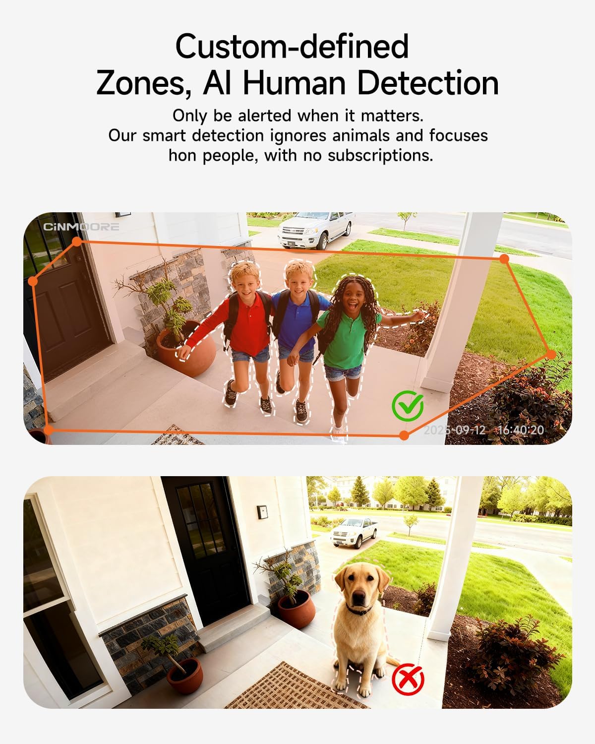 4 Pack 2.5K Security Camera Wireless Outdoor, 2.4G WiFi Battery Powered Outdoor Camera, Magnetic Mount Cameras for Home Security, Color Night Vision, Spotlight, Siren Alarm, 2-Way Talk