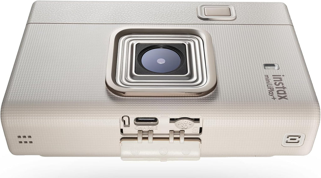 FUJIFILM instax mini LiPlay+ Hybrid Instant Camera - Sand Beige