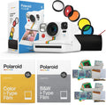 Polaroid Now+ Instant Film Camera Deluxe Bundle with Color Instant Film, B & W Film and Film Kit (4 Items)