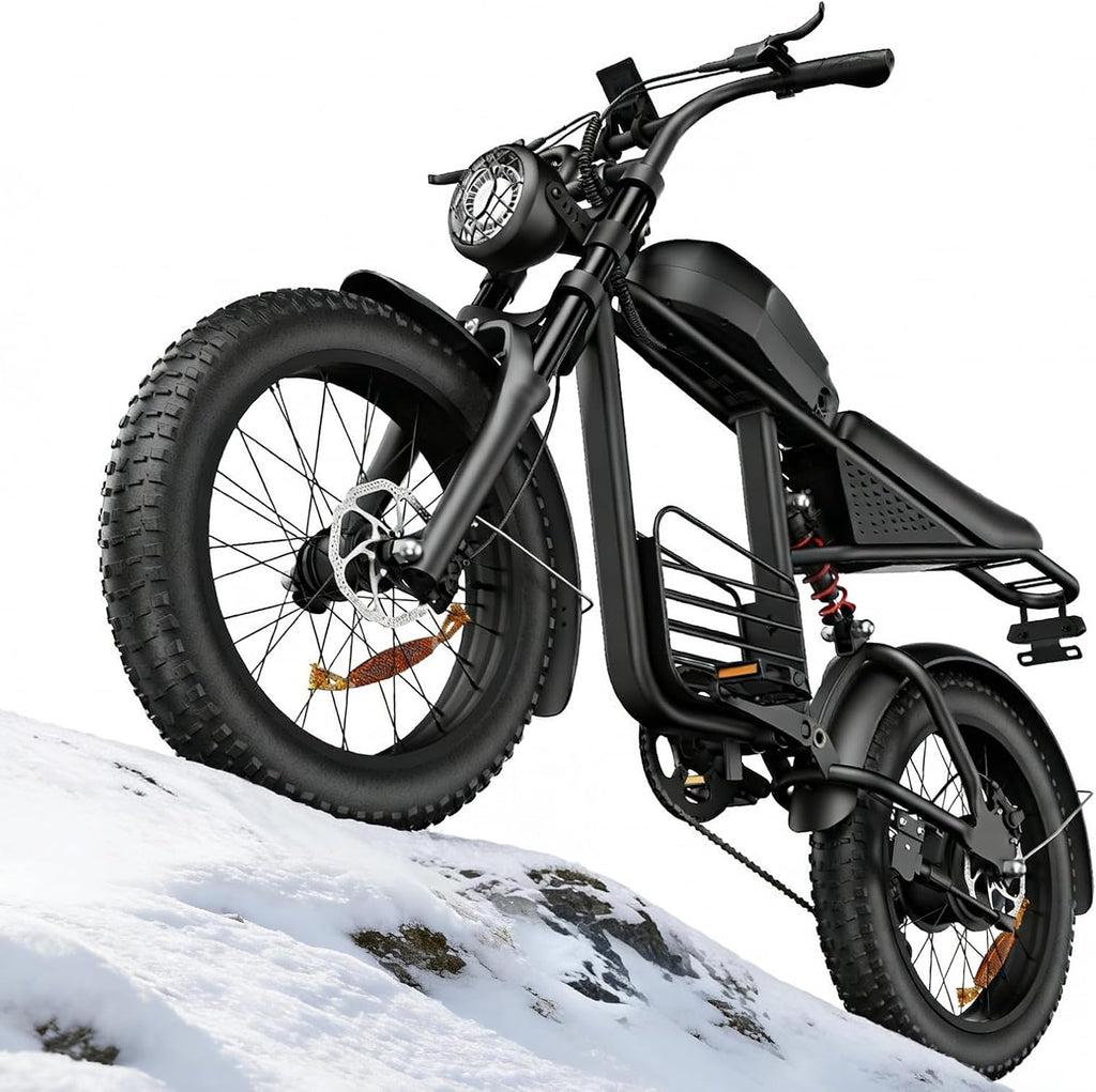 Electric Bike for Adults, 1000W/1500W/3000W Dirt Bike, 30/34/37MPH, 48V 15 Ah/20Ah/35Ah e Bike, 40/47/100 Miles Electric Motorcycle, 20' Fat Tire Off-Road Bike, All Terrain Electric Bike