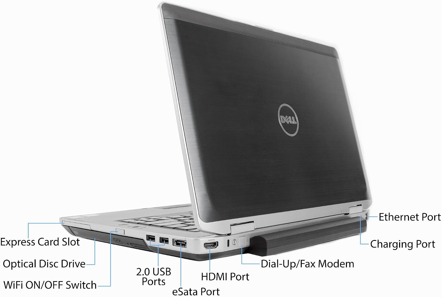 Dell Latitude E6530 Notebook 15.6' Business Laptop PC (Intel Core i5-3210M, 4GB Ram, 128GB SSD, Webcam, HDMI, WiFi, DVD-RW) Win 7 Pro (Renewed)