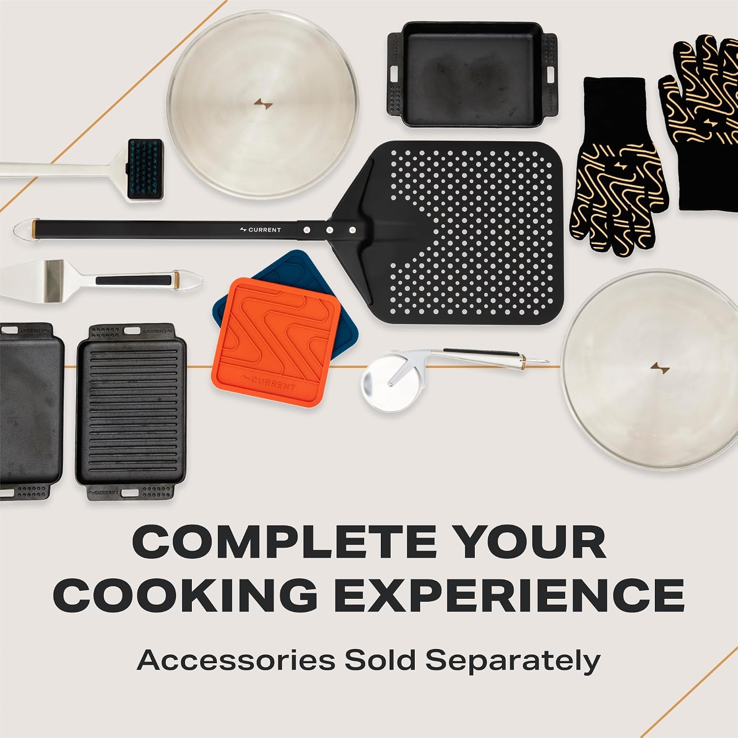 Current® Model G+ Dual Zone Electric Grill, Smart Electric Outdoor Grill with 200-700°F Range for Searing & Roasting, Independent Heat Zones, Apartment-Friendly & Weather-Resistant, Eclipse
