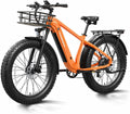 PUCKIPUPPY Electric Bike for Adults 960W, 26' Fat Tire 80Miles Range Electric Mountain Bike, 48V 15AH Removable Battery Ebike, 28MPH 7 Speed Aluminum Frame E Bike with Rear Storage Shelf