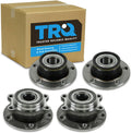 TRQ Front and Rear Wheel Bearing and Hub Assembly Set 4 Piece Compatible with 2012-2021 Volkswagen Passat 2015-2018 Audi Q3 2008-2009 TT 2012-2019 Volkswagen Beetle