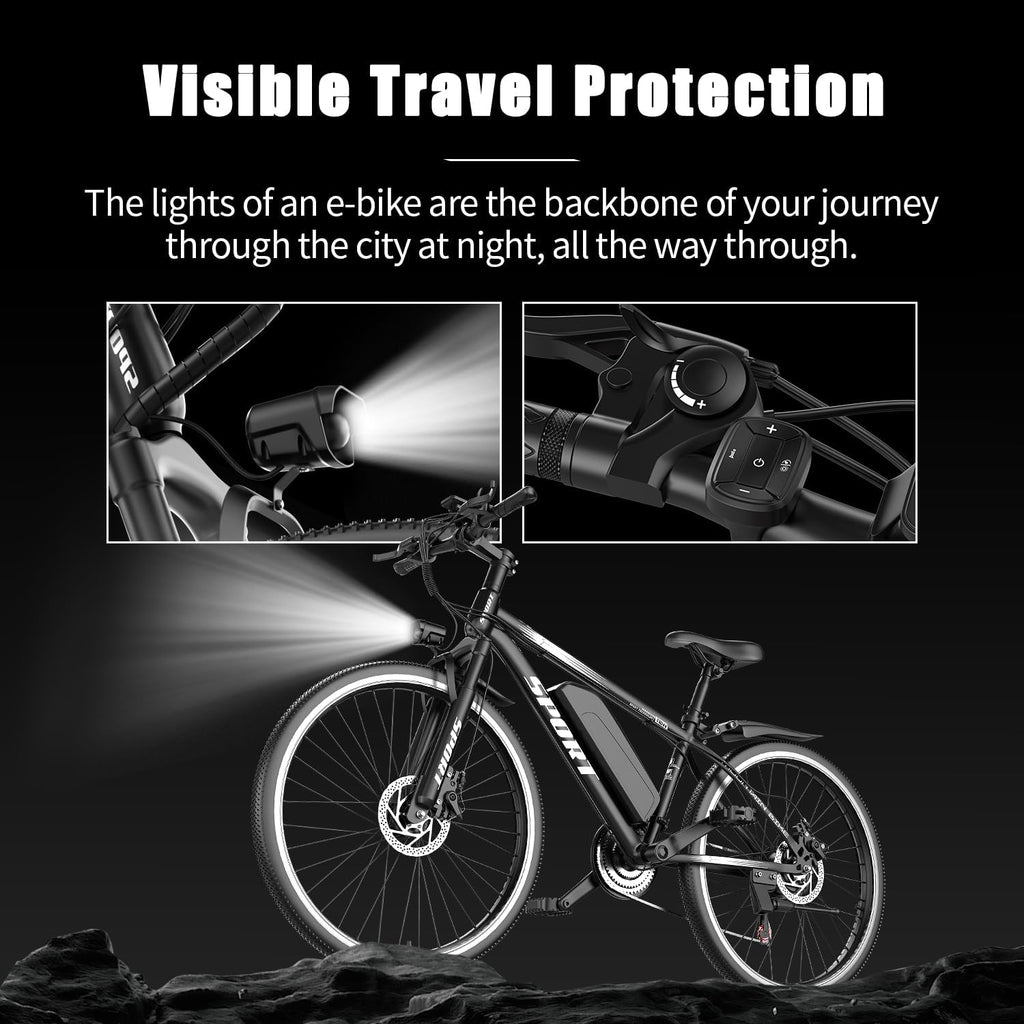 Electric Bike for Adults, 26'' 1500W Peak Ebike, Up to 65 Miles 28MPH Electric Mountain Bike with 48V 10Ah Removable Battery, Adjustable Seat,Cruise Control, Full Suspension,7-Speed UL Certified