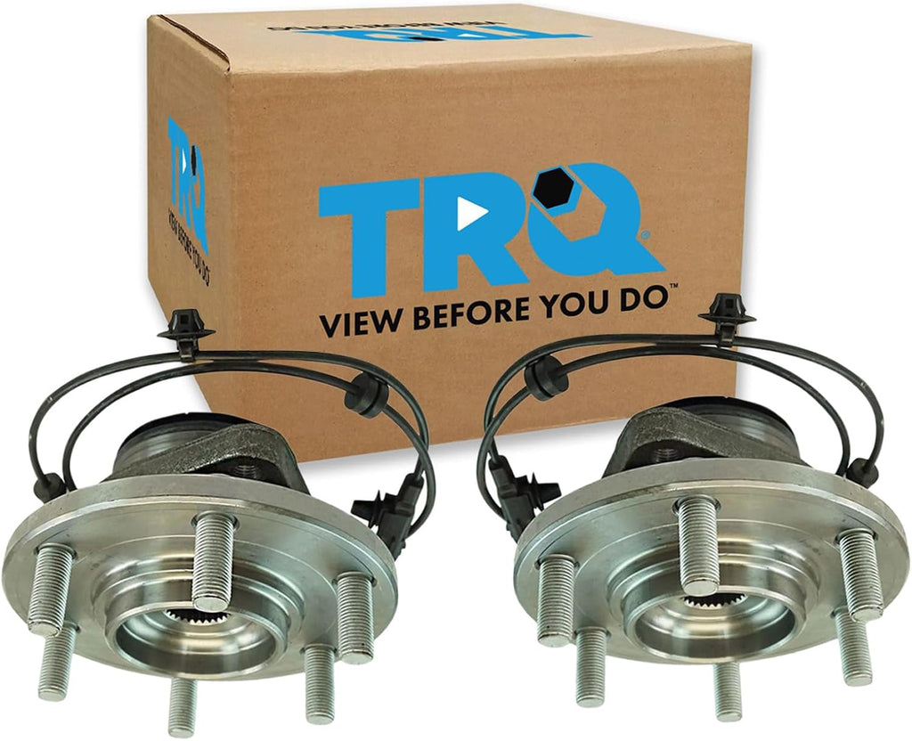 TRQ Front Driver and Passenger Side Wheel Bearing and Hub Assembly Set 2 Piece Compatible with 2011-2013 Infiniti QX56 2014-2021 QX80 2017-2022 Nissan Armada