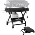 GD3701 Portable Collapsible Grill Stand for GD4002TP & GD4002T, Folding Grill Cart Trolley for Outdoor Cooking Camping, Tailgating & Patio, BBQ Stand Trolley, Black