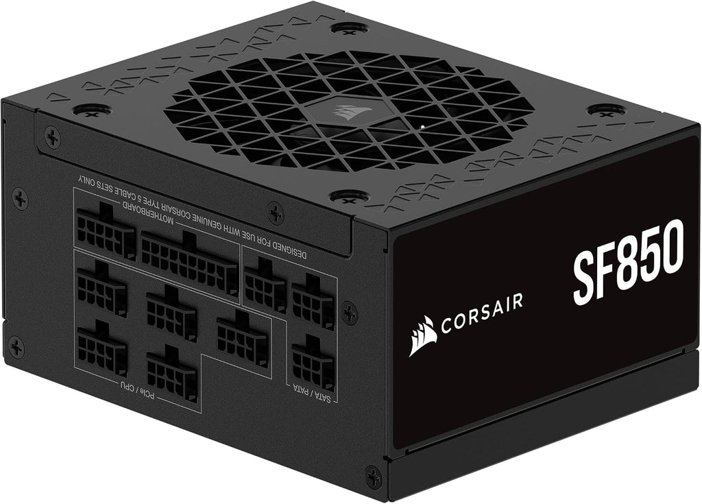 CORSAIR SF850 (2024) Fully Modular SFX Low Noise 80 Plus Platinum Power Supply â€' ATX 3.1 Compliant â€' PCIe 5.1 Ready â€' Small Form Factor â€' Bracket Included â€' Black