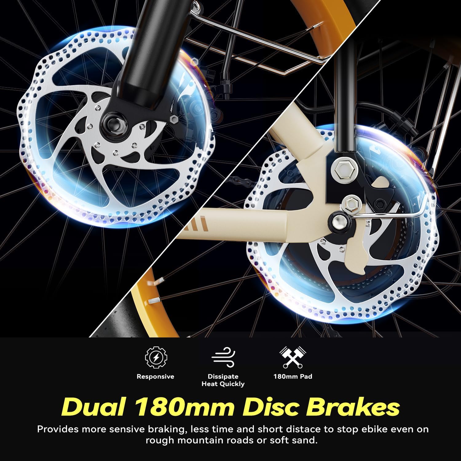 Foldable Electric Bike for Adults, 30+MPH, 48V 20Ah Removable Battery up to 80Miles, 20' Fat Tire Peak 1000W Motor Dirt Ebike Adult Electric Bicycle for City Commute Beach Mountain Adventurous E Bike