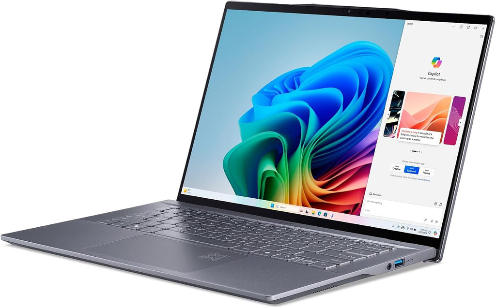acer Swift 14 AI Copilot+ PC | 14.5' 2.5K 120Hz Display | Unlock AI Experiences | Snapdragon X Plus 10-Core Processor | 16GB LPDDR5X | 1TB Gen 4 SSD | Wi-Fi 7 | Windows 11 Home | SF14-11-X128