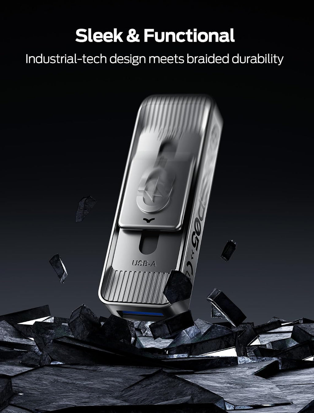 MOVE SPEED 1TB USB Drives, ThumbDrive with Dual Ports & Push-Pull Design — 560MB/s Read Speed, Type C + USB 3.2 Drive Portable ssd for iPhone 15/16/17/Android/Mac